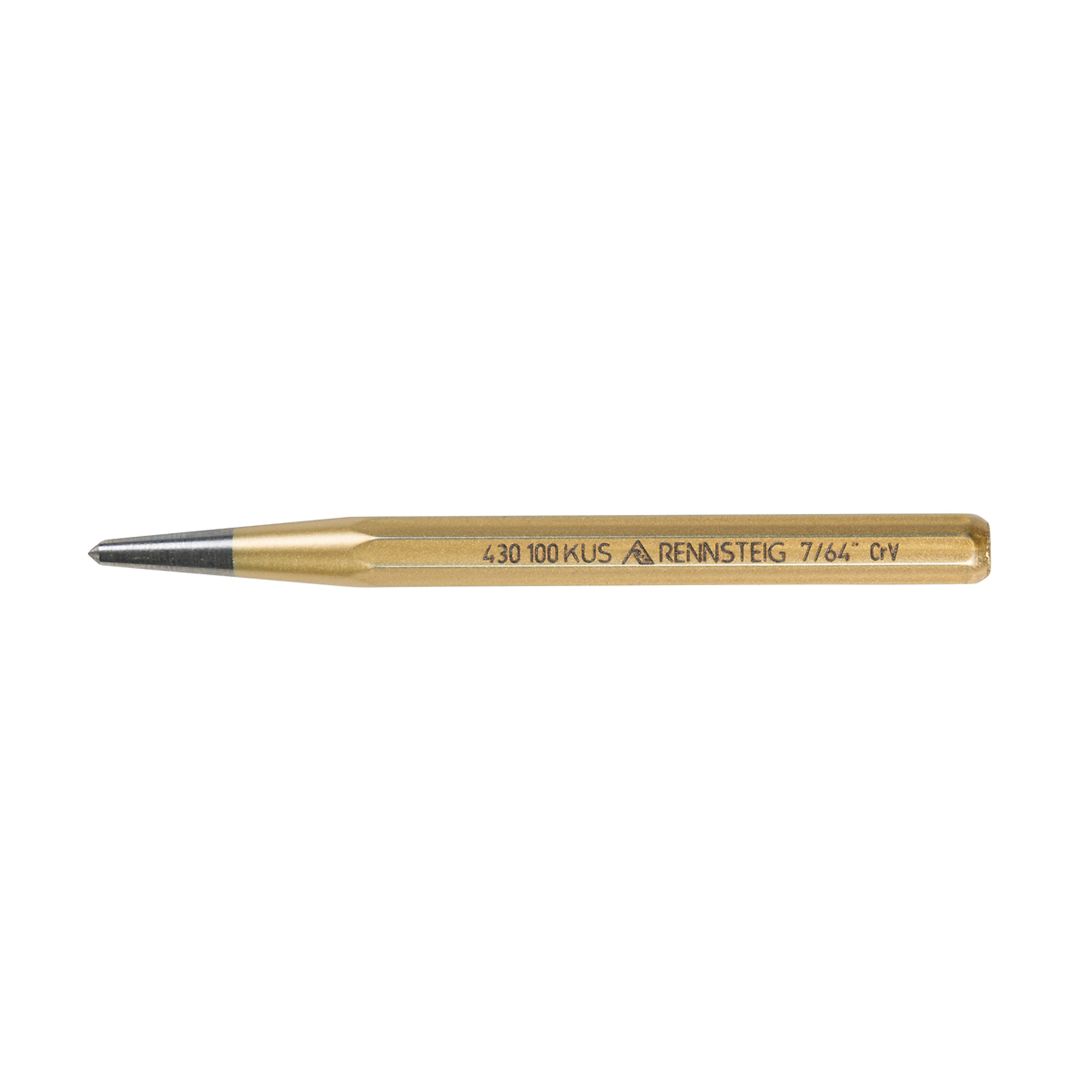 Knipex Rennsteig Center Punch — 7/64in. x 4in., Octagonal Shape, Chrome Vanadium Steel, Model# 9R 430 100 KUS